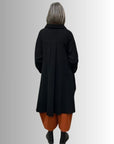 Cotton Coat Dress Black