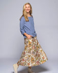 Gertie Cord Top Blue