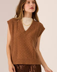 Loren Cable Vest Toffee