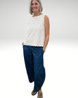 Sable Pant Petrol Cotton