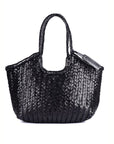 Gisella Woven Shopper Black