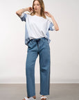 Mixed Media Top Stripe