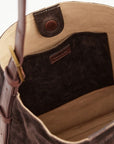 Suede Cabas Tote Chestnut