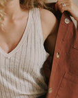 Amelia SL Knit Top White Sand