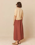 Windowpane Check Skirt