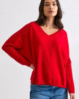 Margot V Neck Knit Poppy