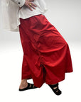 Tie Gather Pant Red
