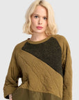 Khaki Mix Sweat Top