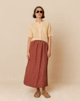 Windowpane Check Skirt