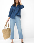 Velia Top Indigo