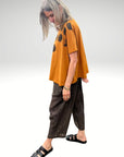 Textured Stripe Pant Brown