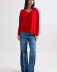 Margot V Neck Knit Poppy
