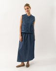 Akane Maxi Skirt Blue