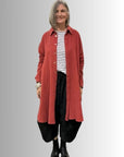 Cotton Coat Dress Orange