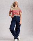 Abbie Stripe Tee Green
