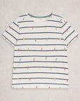 Abbie Stripe Tee Ivory