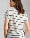 Abbie Stripe Tee Ivory