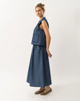 Akane Maxi Skirt Blue
