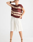 Zig Detail Top Sangria