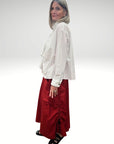 Tie Gather Pant Red