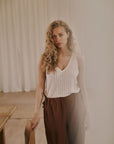 Amelia SL Knit Top White Sand