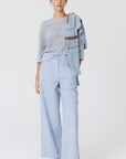 Rosin Pointelle Tee Blue