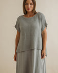 Ladder S/S Pullover Thyme