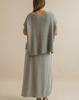 Ladder S/S Pullover Thyme