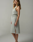 Stripe Drawstring Skirt