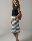 Stripe Drawstring Skirt