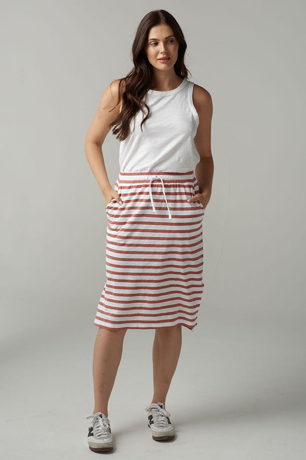 Stripe Cotton Skirt