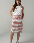 Stripe Drawstring Skirt