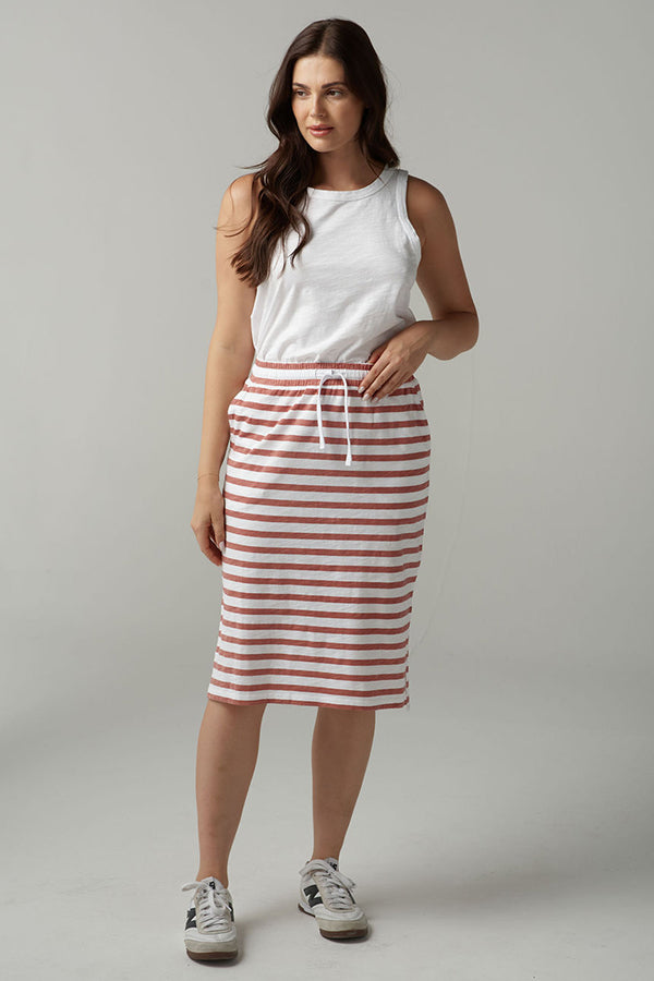 Stripe Cotton Skirt