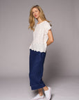 Daisy Embroidered Top
