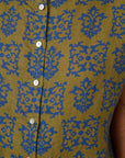 Round Neck Button Top Motif