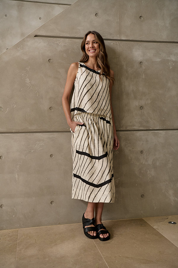 Isobars Ruched Waist Skirt