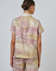 Concealed Button Linen Top Jardin