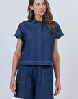 Chambray Button Up Top