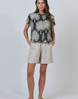 Date Palm Button Up Top