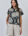 Date Palm Button Up Top