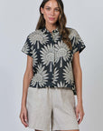 Date Palm Button Up Top