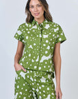 Moss Barnacles Button Up Top