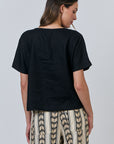 Black Short Sleeve Top