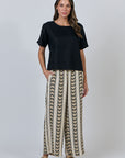 Chevron Wide Leg Pant