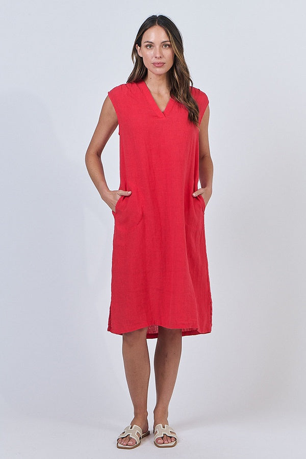 Buoy V Neck S/L Dress