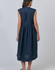 Poseidon Cap Sleeve Midi Dress