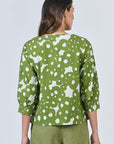 Moss Barnacles Cuff Sleeve Top