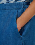 Tulip Cropped Denim Pant Chambray
