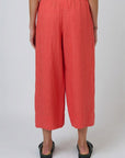 Cropped Wide Linen Pant Sunset Strip