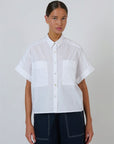 Button Up SS Shirt White